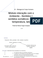 Módulo Interação Com o Ambiente - Sentidos I_ Sentidos Somáticos_ Dor, Temperatura, Tato