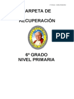 Carpeta de Recuperaciòn: Cea Juan Pablo Ii 6° Grado - Nivel Primaria