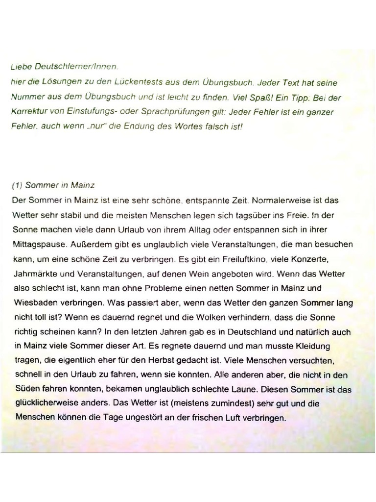 Mut Zur Lücke 1 Lösungen PDF
