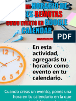 AGREGO MI HORARIO DE CLASES REMOTAS COMO EVENTO