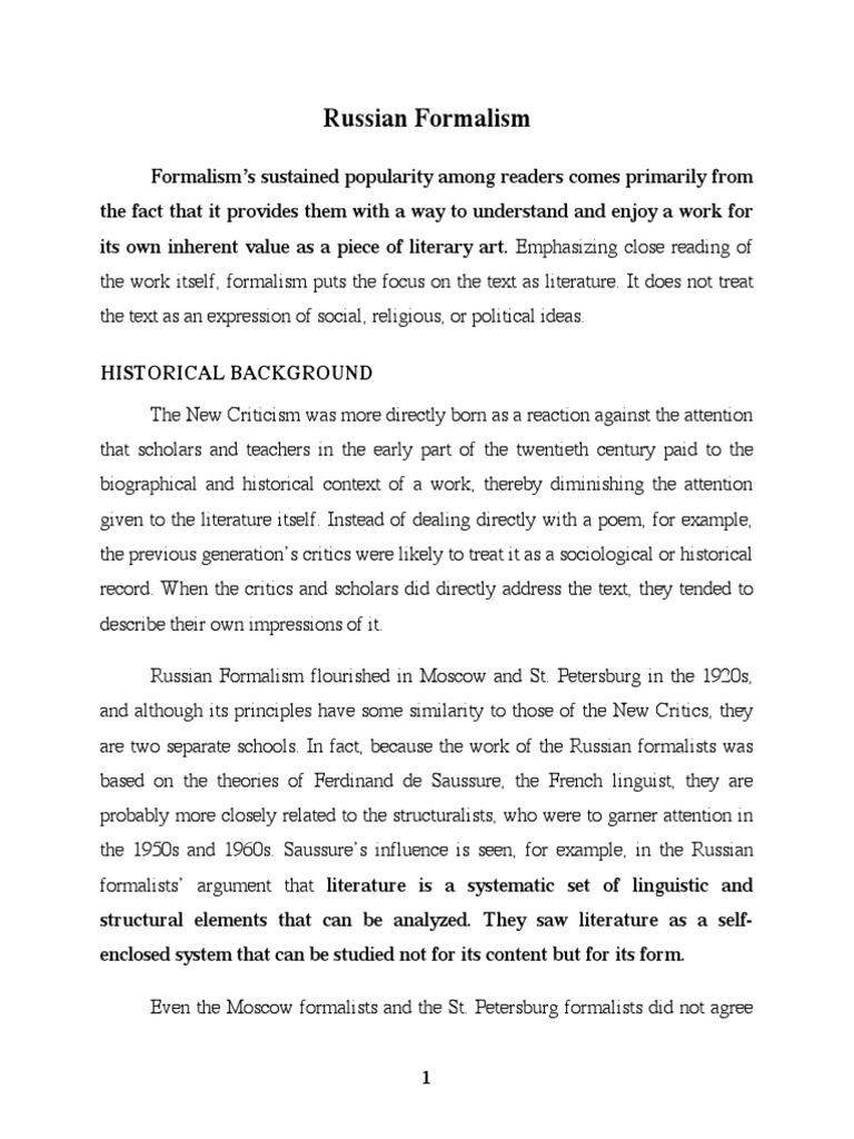 Russian Formalism Descargar gratis PDF Cognition