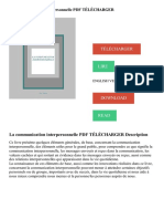 La Communication Interpersonnelle PDF TÉLÉCHARGER Description