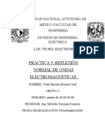 Práctica 5: Reflexión Normal de Ondas Electromagnéticas