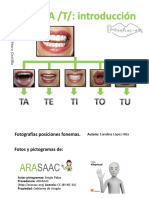 Fotografías posiciones fonemas  caracteres