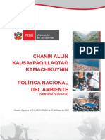 Chanin Allin Kausaypaq Llaqtaq Kamachikuynin Política Nacional Del Ambiente