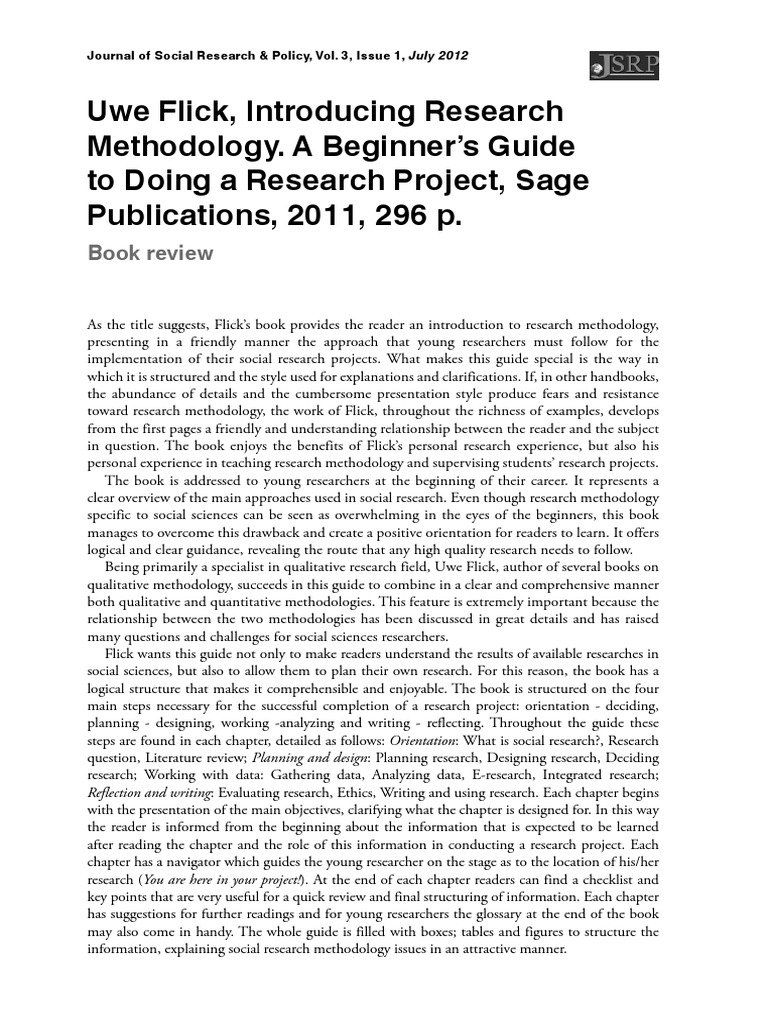 Uwe Flick's Guide to Research Methodology | PDF | Qualitative Research ...