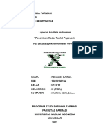 LAPORAN PERC 3 "Penentuan Kadar Tablet Papaverin Hcl Secara Spektrofotometer UV" RENALDI SAIFUL 0194