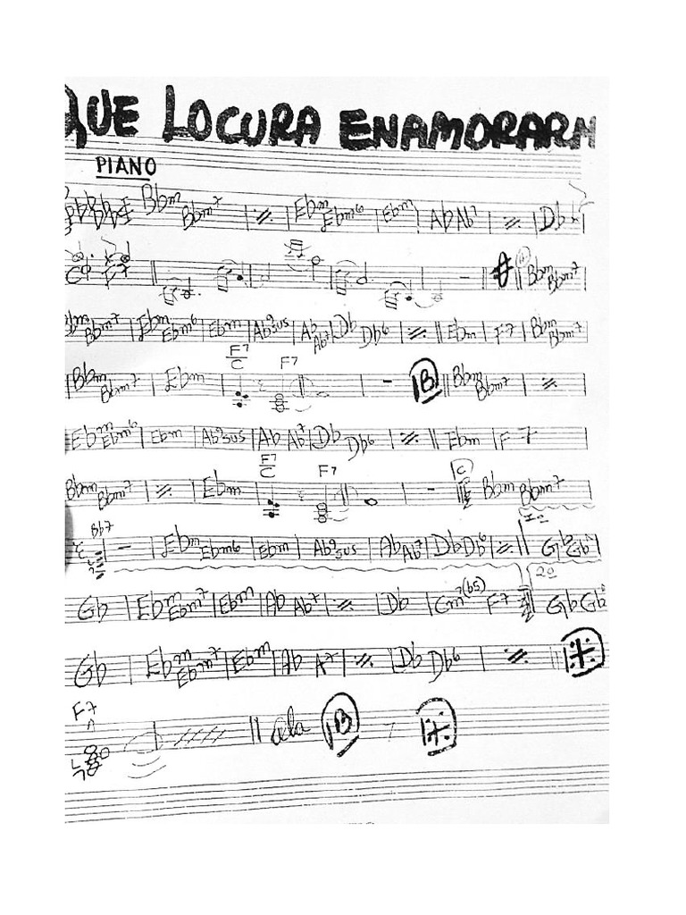 3 Que Locura Enamorarme de Ti Piano PDF