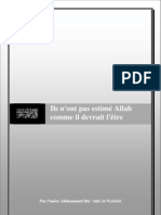 Ils N'ont Pas Estimé Allah Comme Il Devait L'être