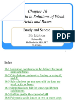 Equilibria in Solutions of Weak Acids and Bases: Brady and Senese 5th Edition