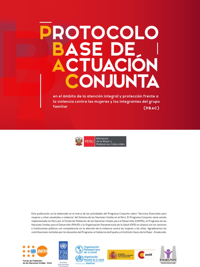 Protocolo de Actuación Conjunta en Violencia | PDF | La violencia ...