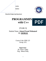Programming With C++: (TASK 3)
