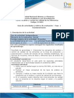 Guia de actividades y rúbrica de evaluación - Fase 1 - Fundamentación