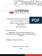 Dimensionamiento de tractor agrícola, para trabajar 450 hectáreas