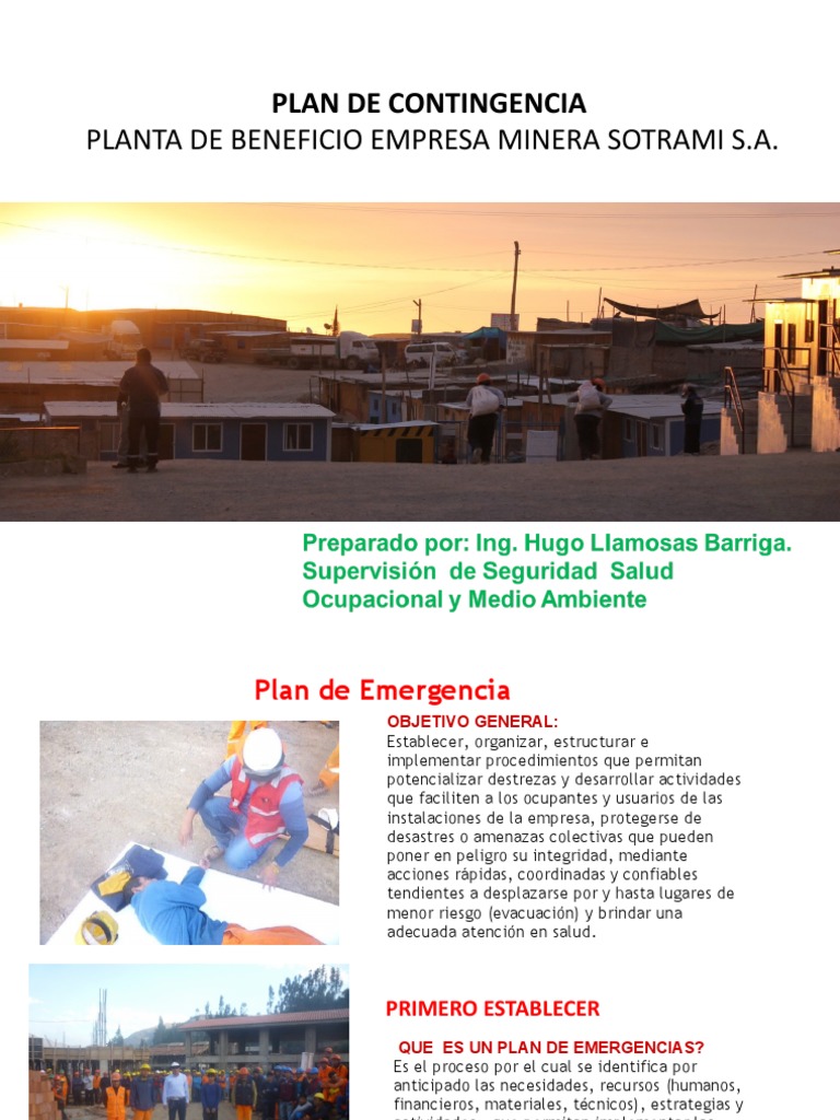 Plan de Emergencia Minera Sotrami | PDF | Riesgo | Seguridad y salud ...