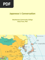 J Ic Ti Japanese I: Conversation: Washtenaw Community College Kenji Yano PHD Kenji Yano, PHD