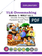 TLE-Dressmaking: Module 1: MELC LO 1