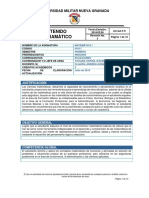 Contenido Programatico de Matematicas I - 2021 - 1