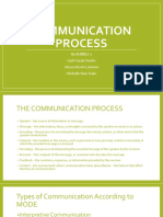 Communication Process: by Bubble 5 April Sarah Onofre Alyssa Nicole Lubaton Michelle Mae Tuala