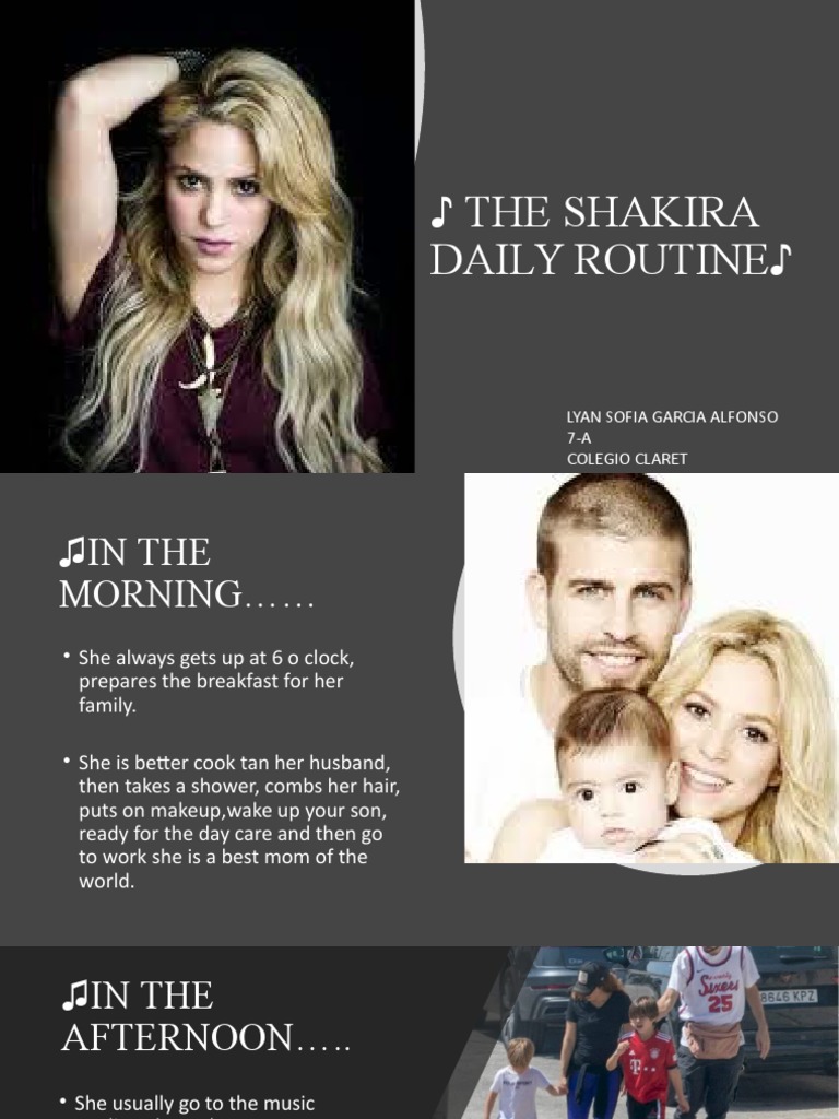 Shakira's Daily Routine in English | PDF