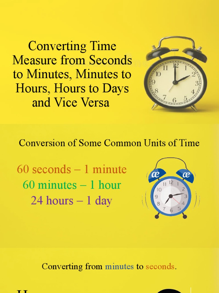 Converting Time Measure From Seconds To Minutes PDF