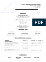 BlackAvrol Resume Education