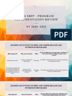 LD 6 SBFP - Program Implementation Review