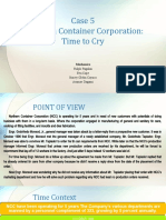 Case 5 Northern Container Corporation: Time To Cry: Ralph Pagalan Bea Cape Stacey Glehn Cayaco Aramae Dagami