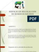 Servicio de Recolección de Residuos Solidos