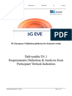5g Eve d1.1 Requirement Definition Analysis From Participant Verticals