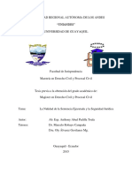 La Nulidad de La Sentencia Ejecutada y La Seguridad Jurídica