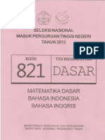 Naskah Soal SNMPTN 2012 Tes Bidang Studi DASAR Kode Soal 811 by Pak-Anang.