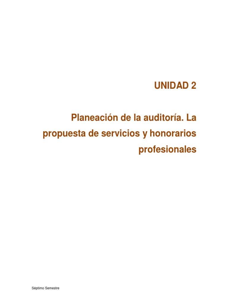 Propuesta de Honorarios Profesionales | PDF | Auditoría | Contralor