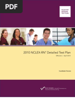 NCLEX RN Test Plan 2010 Detailed