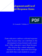 8 Selected Response Items