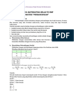 Modul Materi Perbandingan Senilai Dan Berbalik Nilai