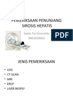 Pemeriksaan Penunjang Sirosis Hepatis: Septa Tio Emeralda 0961050062