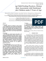 Infant and Young Child Feeding Practices, Dietary Diversity and Their Association With Nutritional Status of Nomadic Children Under 5 Years of Age