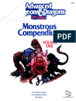 AD&D 2nd Edition Monstrous Compendium Volume 1
