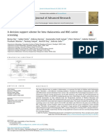 A Decision Support Scheme for Beta Thalassemia and 2020 Journal of Advanced