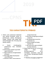 Latihan Soal-Soal + Kunci: Tes Karakteristik Pribadi