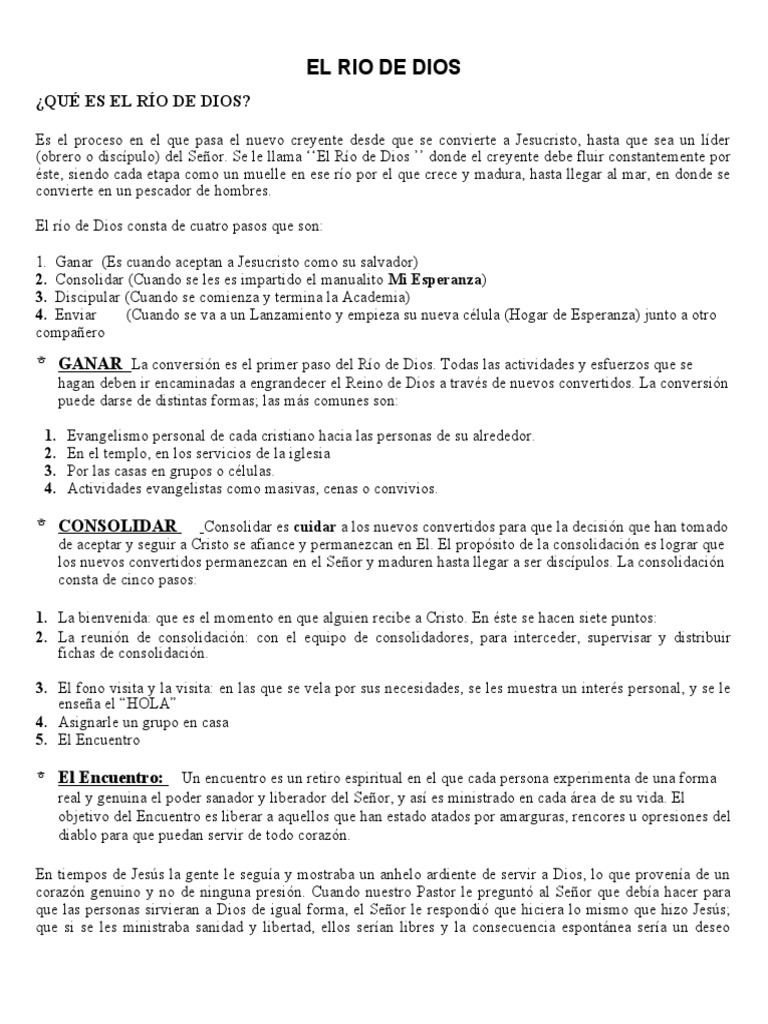 Proceso del Río de Dios en la Fe | PDF | Cristo (título) | Jesús