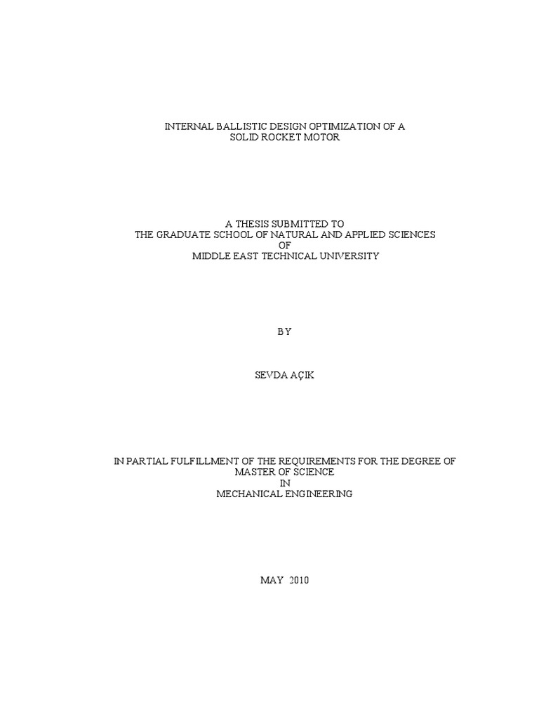 Rocket Motor Design Optimization | PDF | Rocket Propellant | Rocket Engine