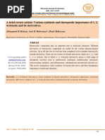 A Brief Review Article Various Synthesis and Therapeutic Importance of 1, 2, 4-Triazole and Its Derivatives.