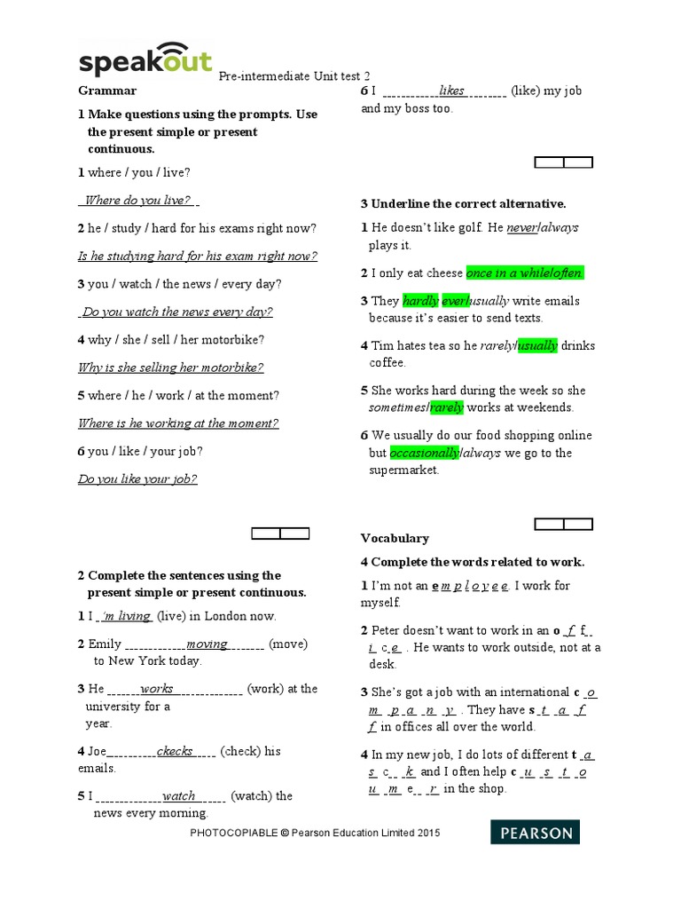 PHOTOCOPIABLE © Pearson Education Limited 2015 | PDF