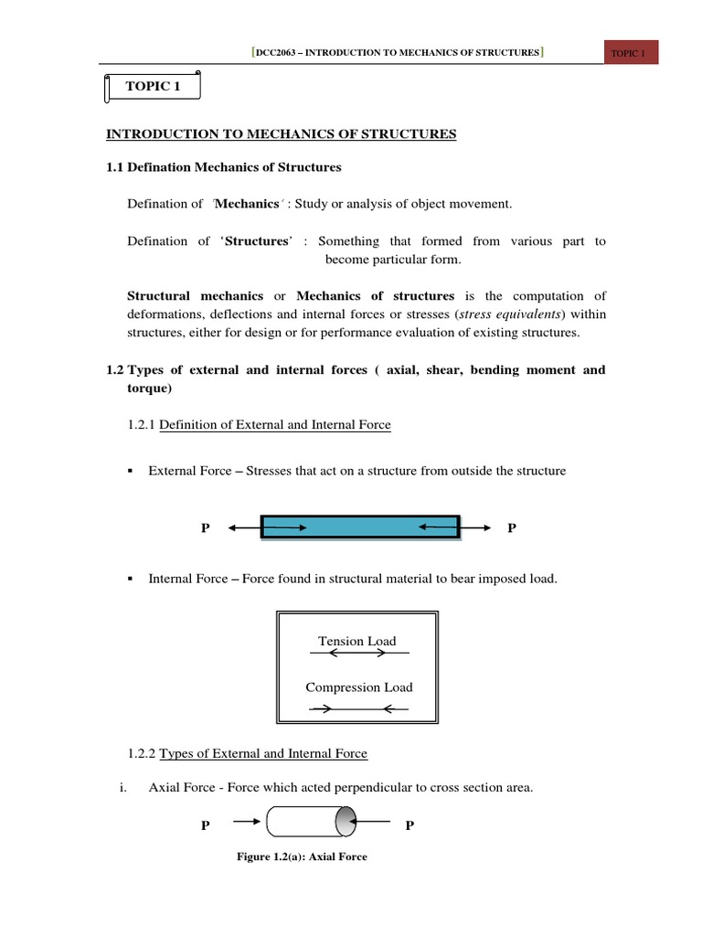 Introduction to Structural Mechanics | PDF | Force | Stress (Mechanics)