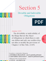 Section 5: Divisible and Indivisible Obligations