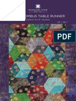 Mini Rhombus Table Runner: Pattern For 5" Squares