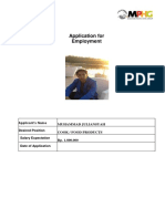 Application for Employment Isi