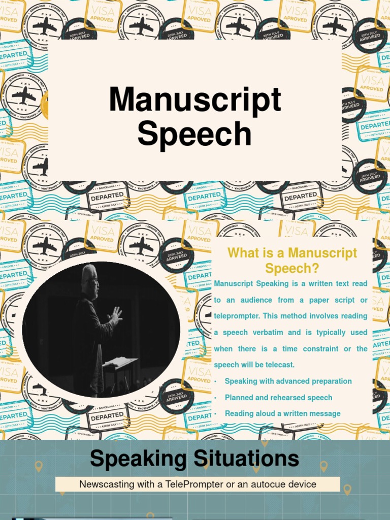 a manuscript speech is